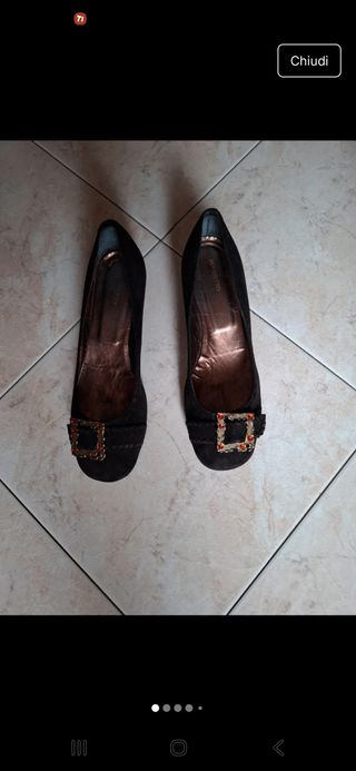 Ballerine tacco Progetto con fibbia gioiello tg 38