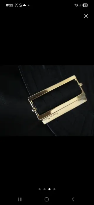 Pedro del Hierro Pantalón Cuero Negro Talla P