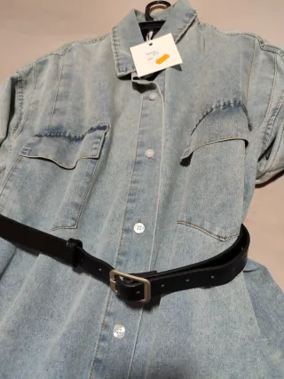 Vestido vaquero nuevo con cinturón