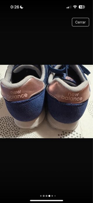 Zapatillas New Balance Mujer T.40 Azul Marino