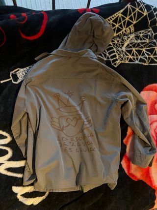 Chaqueta Desigual Hombre Gris Multicolor