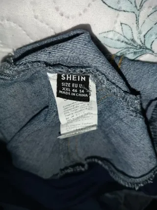 Vaquero premamá azul