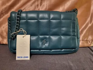 Bolso bandolera Salsa Jeans verde azulado