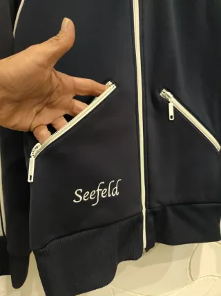 Giacca Adidas Seefeld Uomo Blu/Bianca