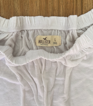 camiseta Hollister blanca manga corta