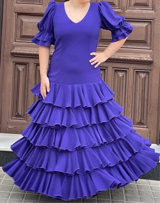 Traje Flamenca Lila Talla 40-42