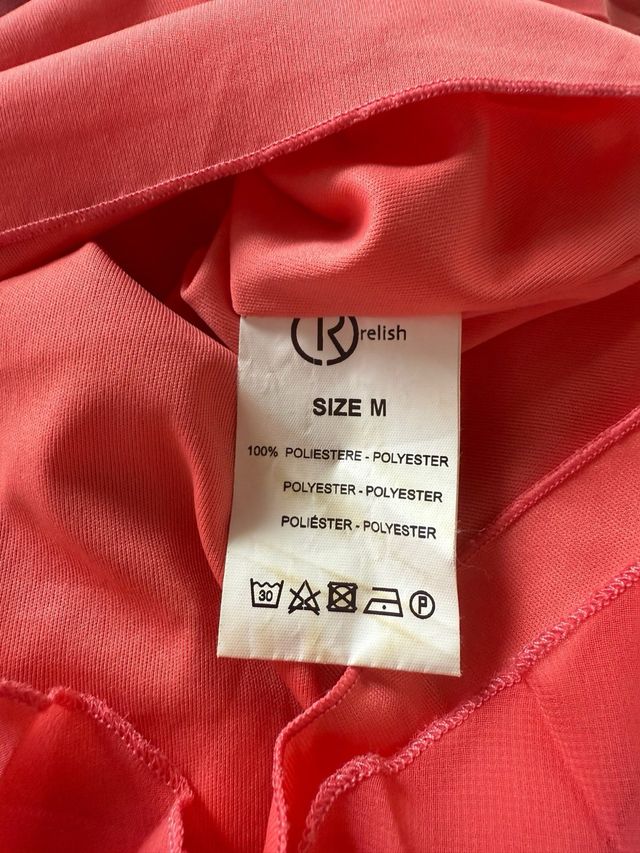 Gonna RELISH Chiffon Rosa Corallo Plissettata