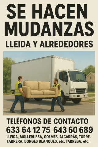 Se hacen mudanzas por toda Lleida y transportes