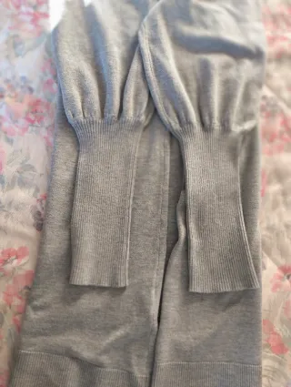 VESTIDO JERSEY LARGO DE PUNTOGRIS. muy poco uso