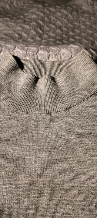 VESTIDO JERSEY LARGO DE PUNTOGRIS. muy poco uso