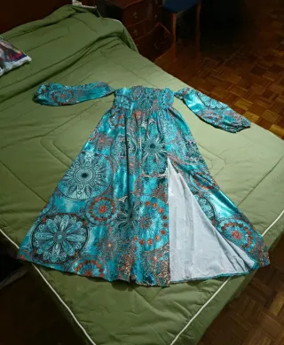 VESTIDO LARGO hombros/espalda al aire con abertura