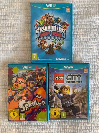 Lote 3 Videojuegos Wii U: Skylanders,Splatoon,Lego