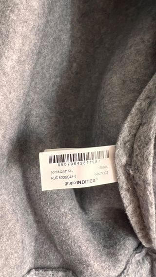 Bomber Zara oversize lana gris M