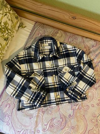 Chaqueta cuadros Zara Talla XS