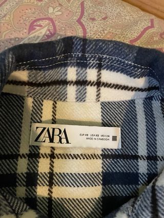 Chaqueta cuadros Zara Talla XS