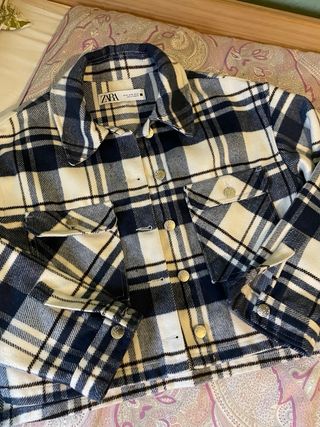 Chaqueta cuadros Zara Talla XS