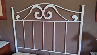 Cabecero de hierro blanco