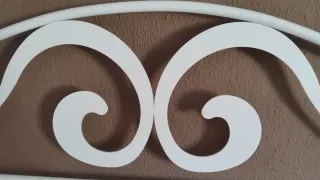 Cabecero de hierro blanco