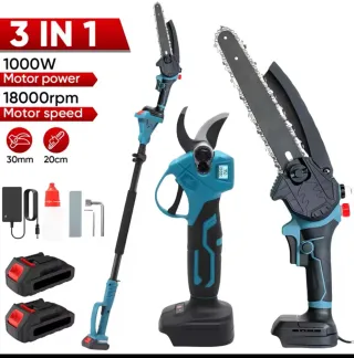 Sierra con  Extensible + Tijera + 2 Baterías