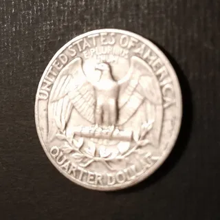 Moneda cuarto de dolar año 1964 George Washington