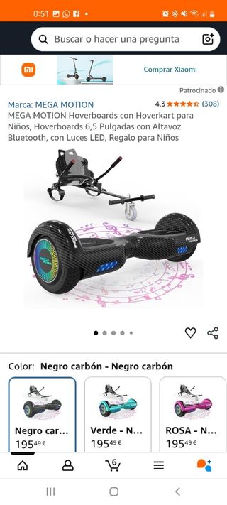 Hoverboard MEGA MOTION con Hoverkart