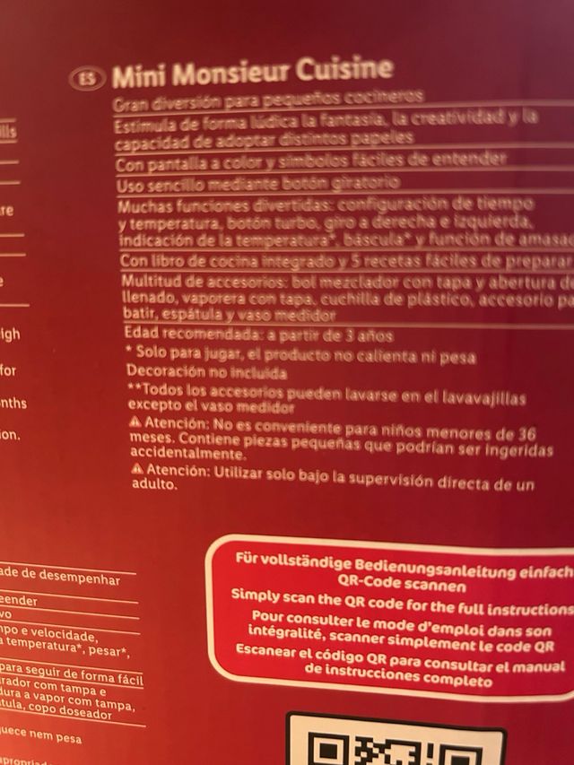 Juguete Monsieur Cuisine Mini Cocina