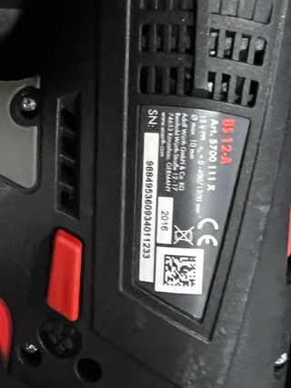 Taladro Wurth BS 12-A + 2 Baterías + Cargador