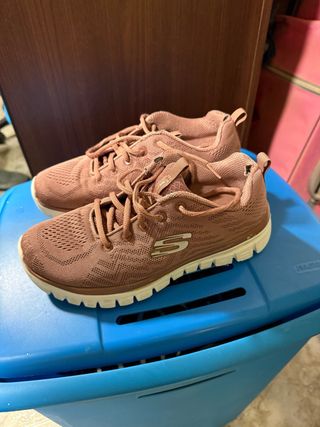 Zapatillas Skechers Rosa Mujer