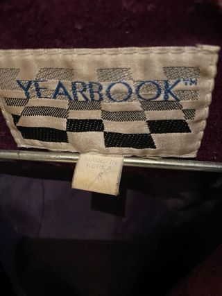 Chaqueta ante morada M flecos