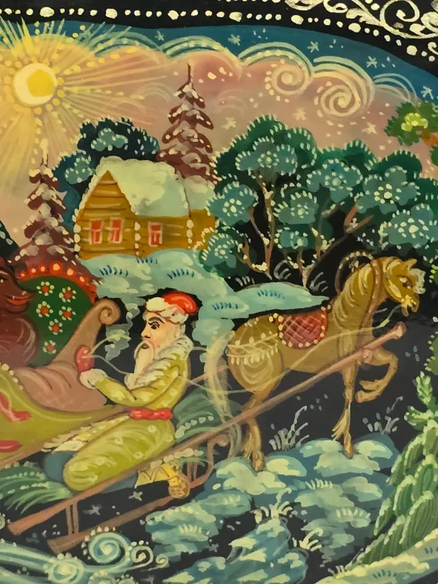 Caja lacada de estilo ruso