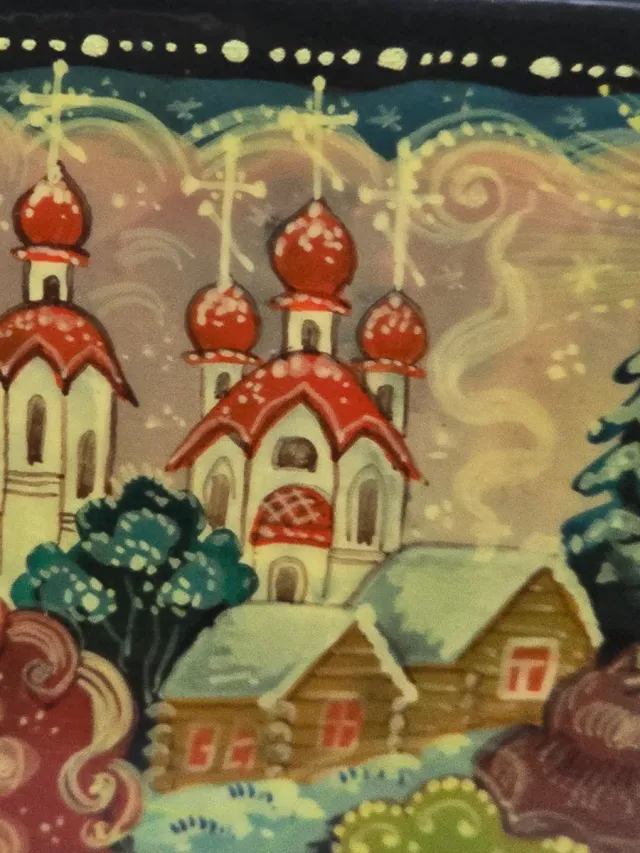 Caja lacada de estilo ruso