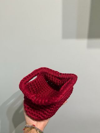 Borsa uncinetto fatta a mano chiusura 16 cm