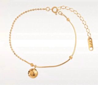 Pulsera Lucky Bean dorada