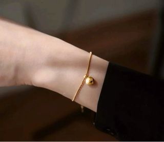 Pulsera Lucky Bean dorada