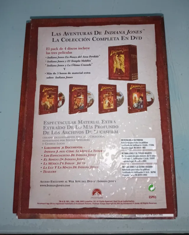 Pack Indiana Jones dvd (Español)