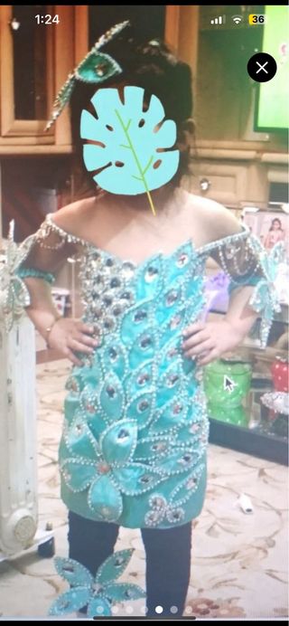 Vestido de lujo con pedrería