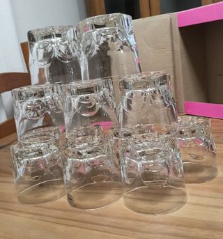 Lote 12 Vasos Duralex Vidrio + Decantador vino