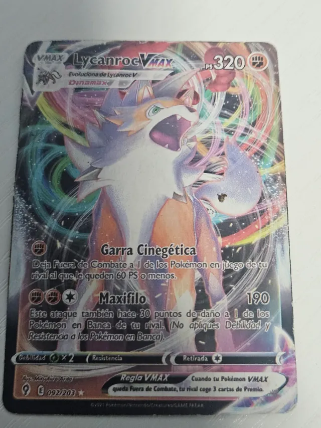 Carta Pokémon Lycanroc VMAX