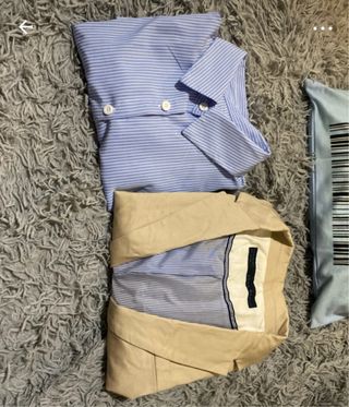 Blazer Zara Beige Talla L y regalo camisa