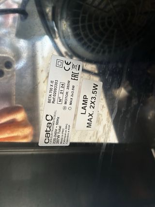 Campana cocina CATA,70cm acero inoxidable sin uso