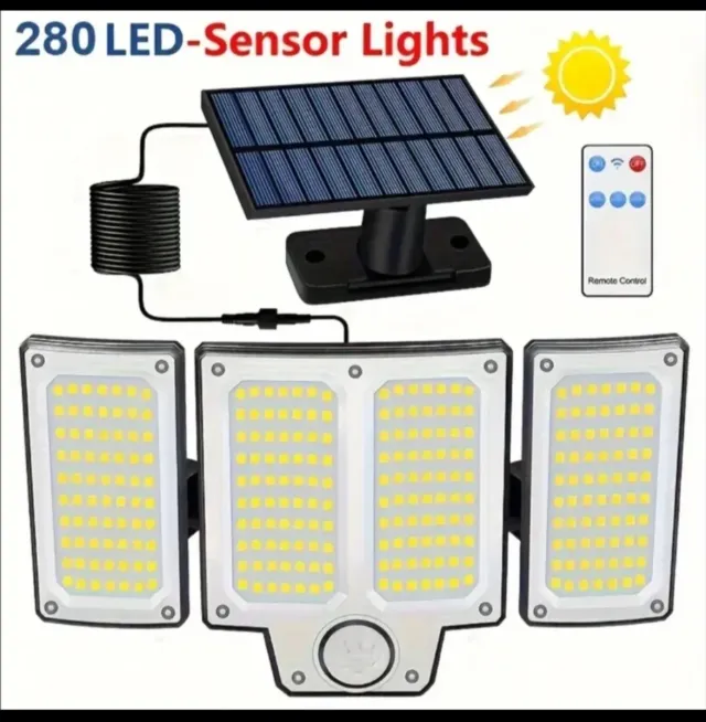 2 Focos Solares LED 280