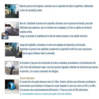 Limpieza profesional de sofás