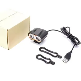 Luz LED Bicicleta USB Doble