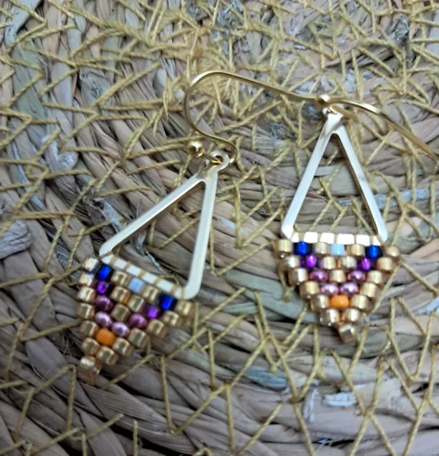 Pendientes hechos a mano miyuki