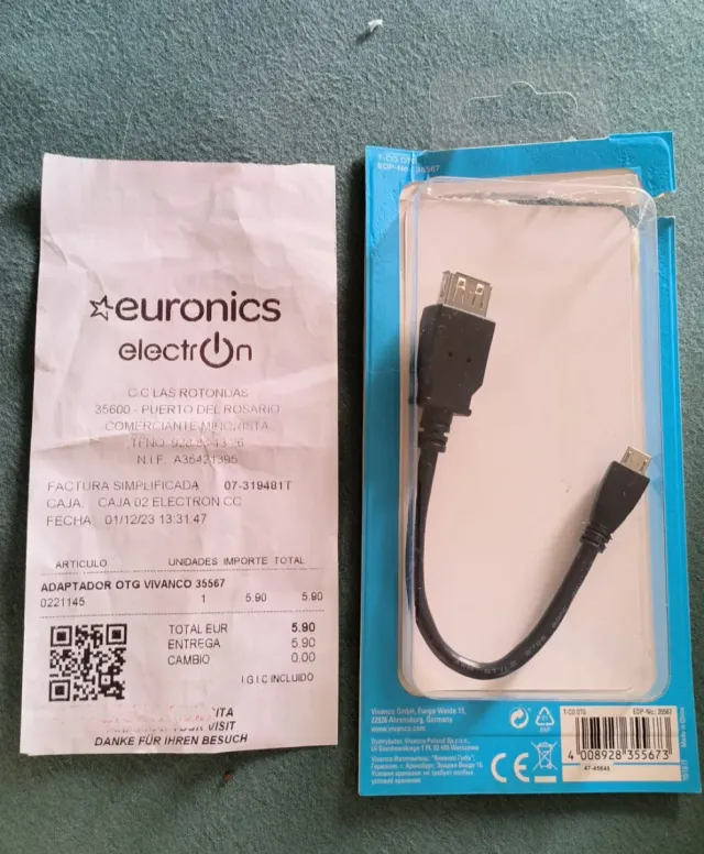 Adaptador OTG Vivanco 35567