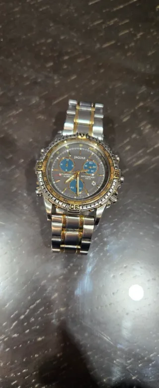 Reloj Jaguar Cronógrafo Alarma Oro Plata