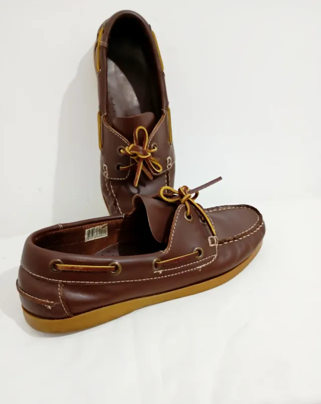 Zapatos náuticos vintage piel marrones T41