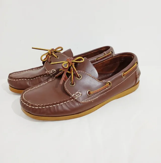 Zapatos náuticos vintage piel marrones T41
