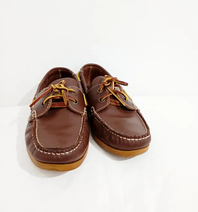Zapatos náuticos vintage piel marrones T41