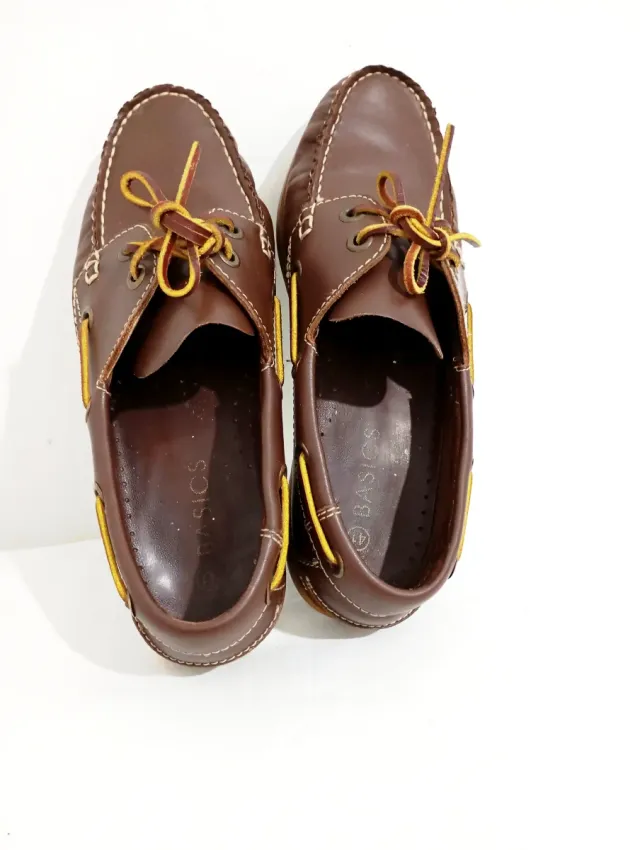 Zapatos náuticos vintage piel marrones T41